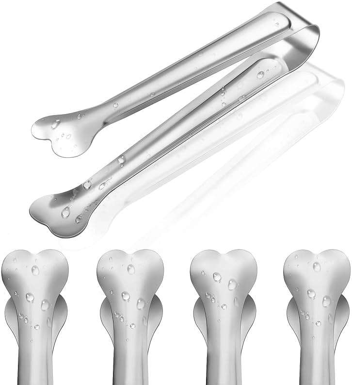 Dmoera 18 Pack Premium Small Serving Tongs, Mini Stainless Steel Appetizer Tongs 4.33Inch Silver - Image 4