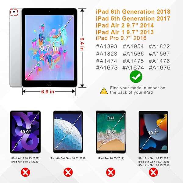 ZoneFoker Case for iPad 6th/5th Generation (9.7 Inch, 2018/2017 Model),iPad Air 2 & 1st, iPad Pro 9.7 2016,Heavy Duty Shockproof Rugged Protective Case, Black - Image 2