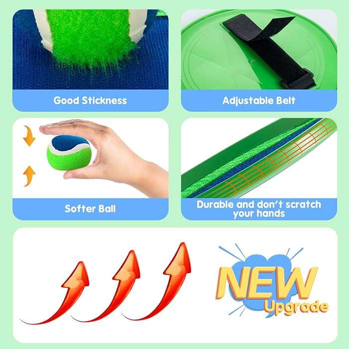 Beach Toys - Outdoor Games for Kids, Toss and Catch Ball Set with 6 Paddles 3 Balls, Gifts for 3 4 5 6 7 8+ Year Old Boys Girls Christmas Birthday, Perfect for Backyard, Parties, Camping, Family - Image 5