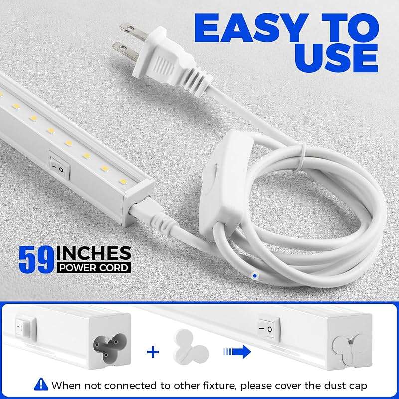 Barrina T5 Grow Lights, 5000K White Full Spectrum LED Grow Light, 2ft 80W (8 x 10W) Plant Grow Lights for Indoor Plants, Plug and Play, 8-Pack - Image 7