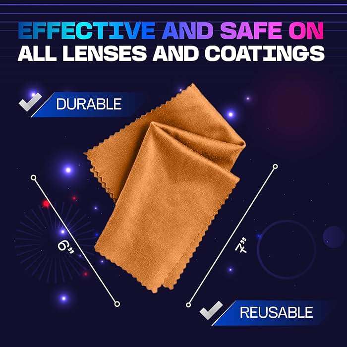 ULTRAVUE Eyeglass Gel Lens Cleaner Spray Kit - 2 x 8oz and 1 x 2oz Gel Eyeglasses Cleaner Spray Bottle + 2 Microfiber Cloth for Cleaning - Safe for All Lenses (AR Coated Included) - Image 8