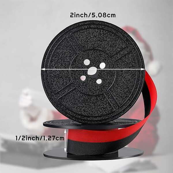 Jecery 2 Pairs Universal Typewriter Ribbon Portable Vintage Manual Typewriter Red and Black Calculator Ribbon Replacement Pack Compatible with Most Vintage Typewriters - Image 3