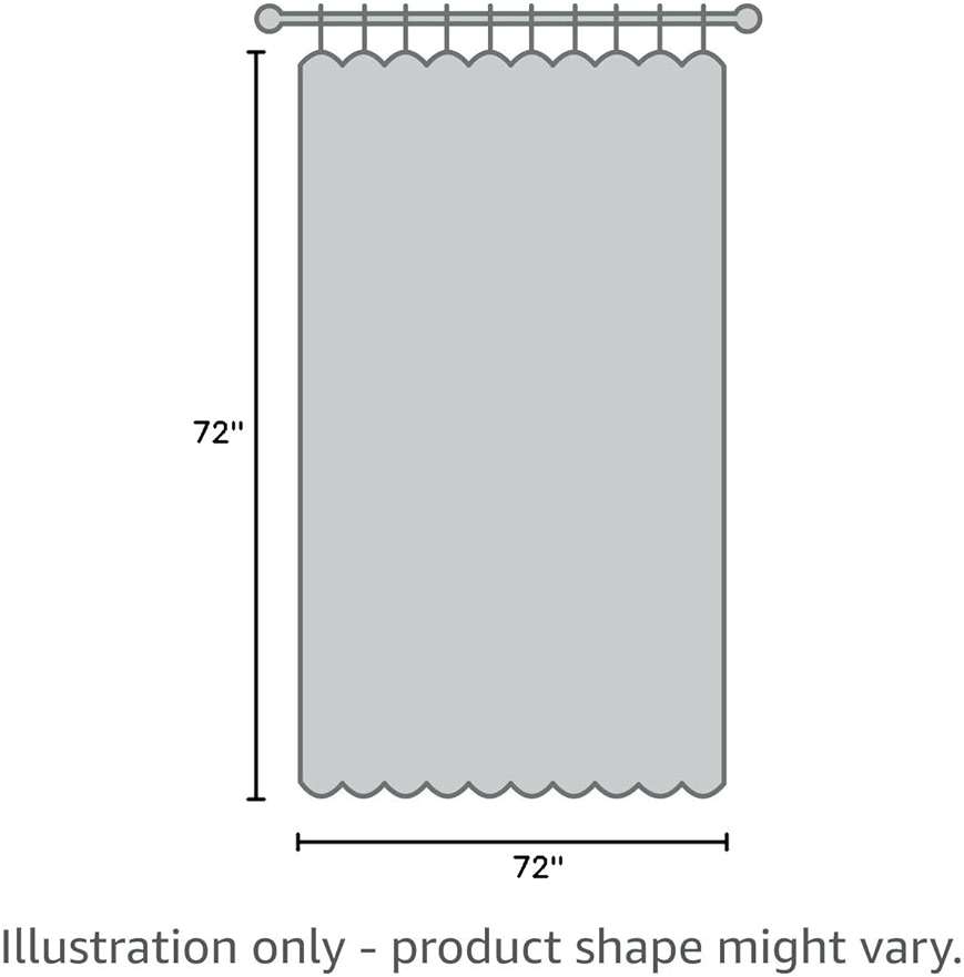 TIKABC Black Shower Curtain Liner, 4G PEVA Shower Liner, Plastic Waterproof Shower Curtains, 72x72 inch with Grommet Holes 3 Magnetic Weights(Black) - Image 2