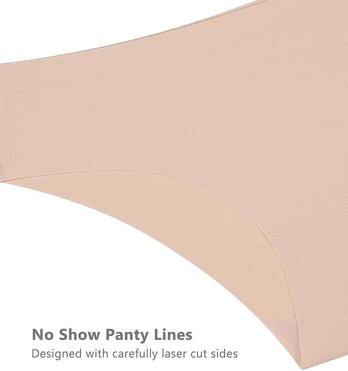 SHARICCA Women Seamless Cheeky Bikini No Show Panties Ladies Invisible Breathable Briefs Soft Stretch Underwear Multi Pack - Image 5