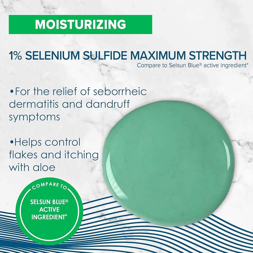 True+Real Moisturizing Dandruff Shampoo with Aloe and Selenium Sulfide 1%, 11fl oz - Image 2