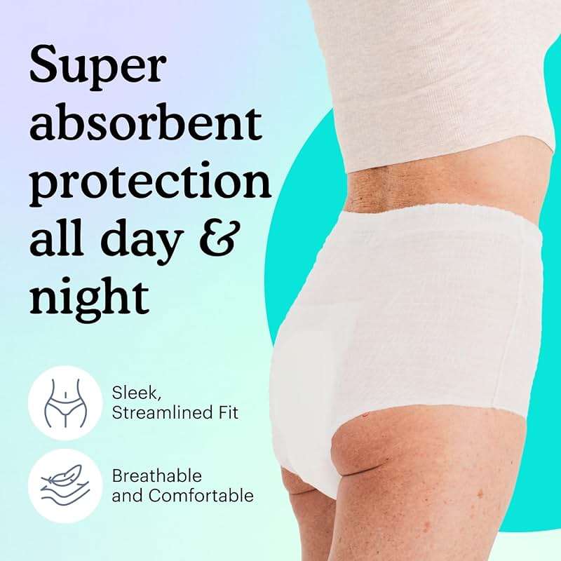 Because Overnight Absorbency Pull Ups - Adult Disposable Incontinence Underwear, Extra Absorbent Nighttime Briefs for Men and Women, White, Small/Medium, 20 Count - Image 2