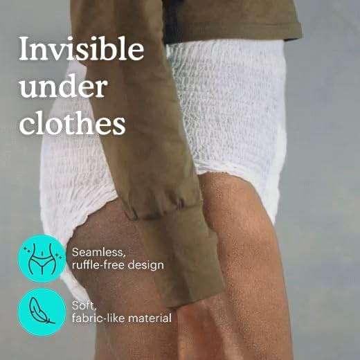 Because Overnight Absorbency Pull Ups - Adult Disposable Incontinence Underwear, Extra Absorbent Nighttime Briefs for Men and Women, White, Small/Medium, 20 Count - Image 7