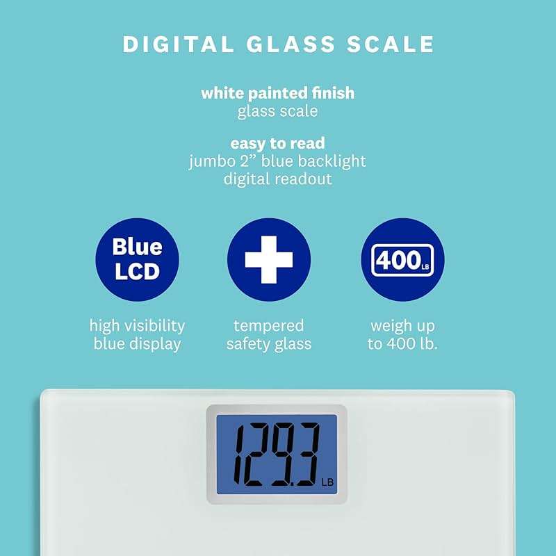 Weight Watchers Scales by Conair Scale for Body Weight, Digital Bathroom Scale in White - Image 3