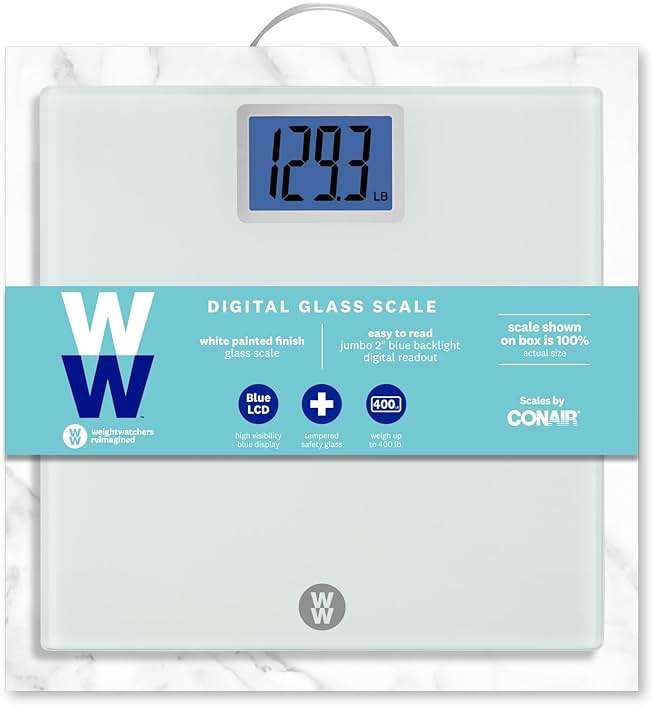 Weight Watchers Scales by Conair Scale for Body Weight, Digital Bathroom Scale in White - Image 7
