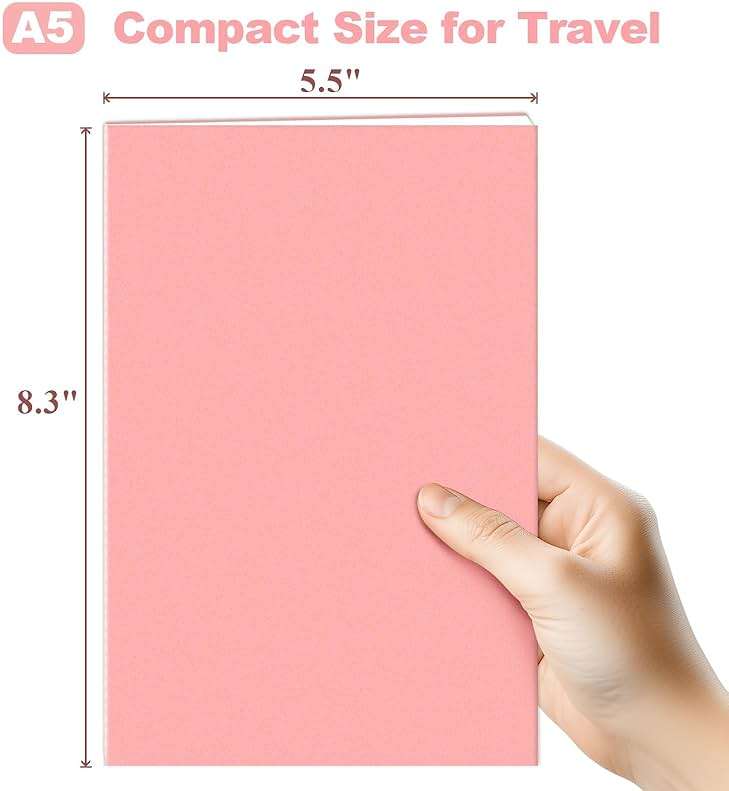 DWIYITTN 24 Pack Blank Books for Kids - 5.5"x 8.3", 60 Pages - Small Journals Bulk, Girls Notebooks for Drawing & Writing, Sketchbooks w/Colorful Soft Cover, Unlined Paper, A5 Travel Size - Image 3