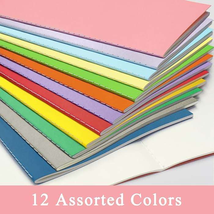DWIYITTN 24 Pack Blank Books for Kids - 5.5"x 8.3", 60 Pages - Small Journals Bulk, Girls Notebooks for Drawing & Writing, Sketchbooks w/Colorful Soft Cover, Unlined Paper, A5 Travel Size - Image 5