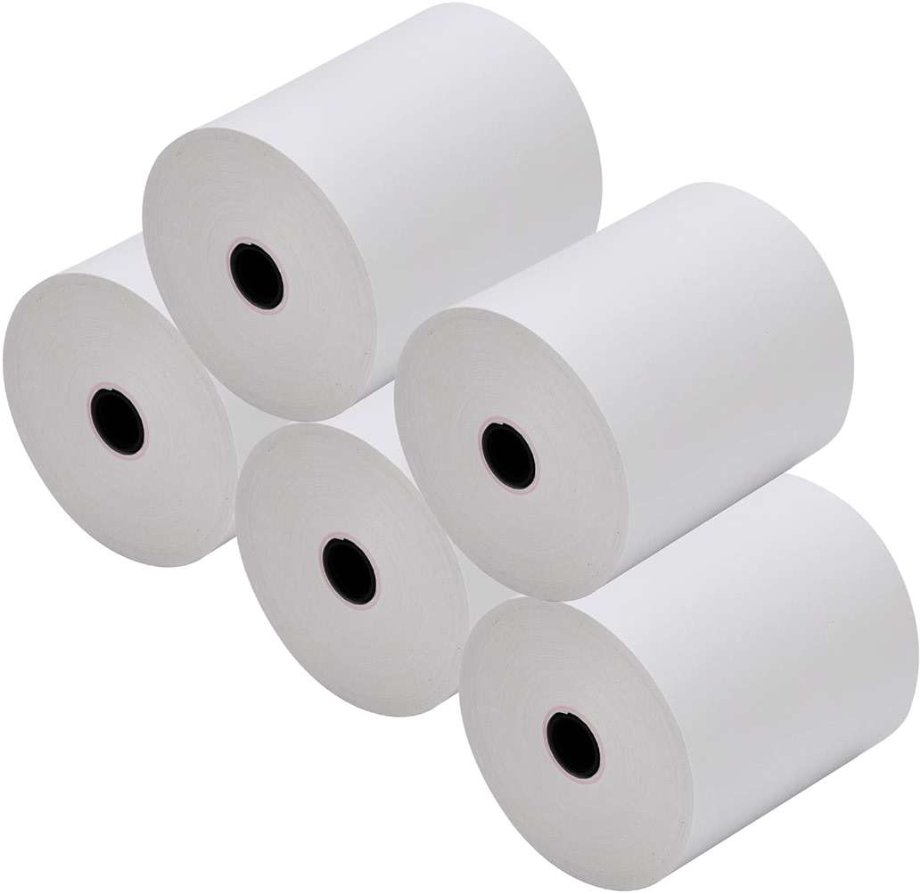 FungLam Thermal Receipt Paper Rolls, 3-1/8" x 119', 10 Rolls per Case, Crisp, Clear Images, Red End-of-Warning Signal, POS/Cash Register Paper - Image 2