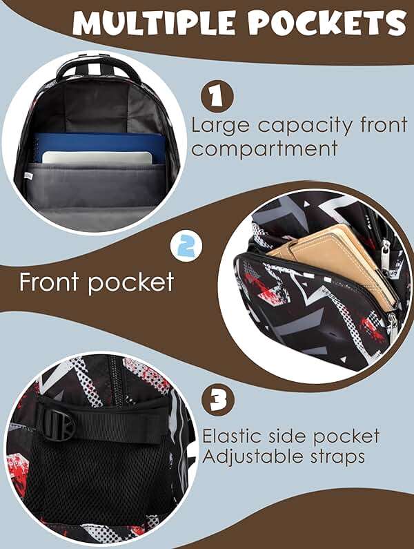 BLUEFAIRY Kids Backpacks for Boys Girls 17 Inch Elementary Primary Middle School Bookbags with Laptop Compartment Back to School Bags for Childs Age 6-8 Mochilas Escolares para Niños Niñas Dark Black - Image 5