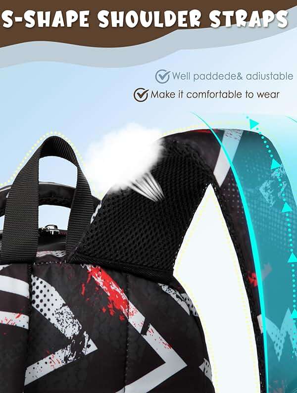 BLUEFAIRY Kids Backpacks for Boys Girls 17 Inch Elementary Primary Middle School Bookbags with Laptop Compartment Back to School Bags for Childs Age 6-8 Mochilas Escolares para Niños Niñas Dark Black - Image 7