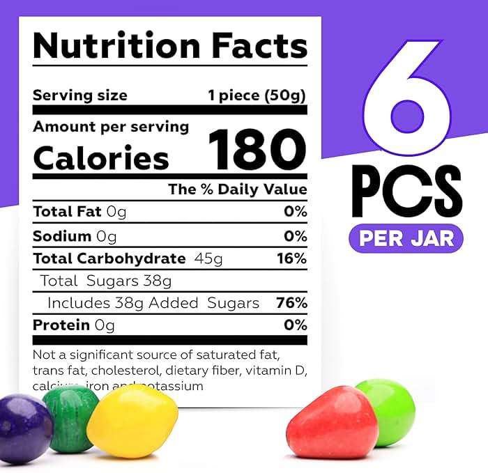 Chewing Gum for Kids - 2 Inch Jumbo Bubble Gum - 6 Pcs Mega Fruit Shaped Gumballs - Assorted Fruit Flavored Gums - Image 2