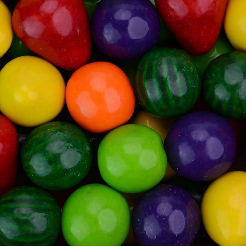 Chewing Gum for Kids - 2 Inch Jumbo Bubble Gum - 6 Pcs Mega Fruit Shaped Gumballs - Assorted Fruit Flavored Gums - Image 9