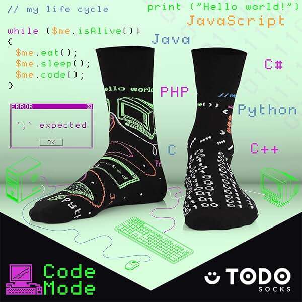 TODO Funny Socks for Men, Women - Novelty Dress Mens Socks Funny Christmas Gift, Fun Socks - EU Production - Image 7