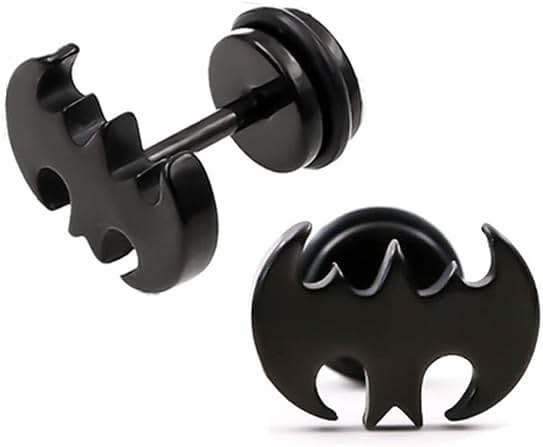12 Pairs Earrings for Men Punk Mens Earrings Stainless Steel Black Silver Earrings Cool Flatback Screw Skull Stud Earrings for Eboys… - Image 8