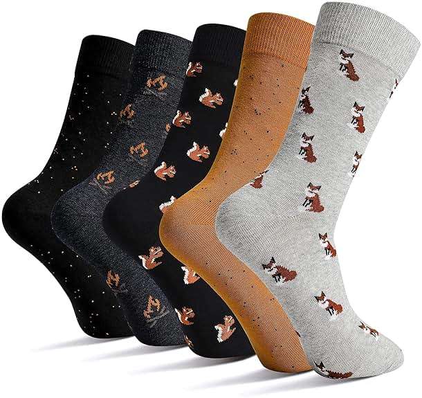 GLENMEARL Mens Dress Socks 10 Pack Funny Combed Cotton Dress Socks for Men - Fun Patterned Colorful Novelty Funny Socks - Image 3