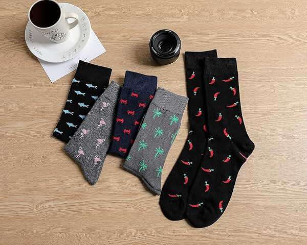 GLENMEARL Mens Dress Socks 10 Pack Funny Combed Cotton Dress Socks for Men - Fun Patterned Colorful Novelty Funny Socks - Image 4