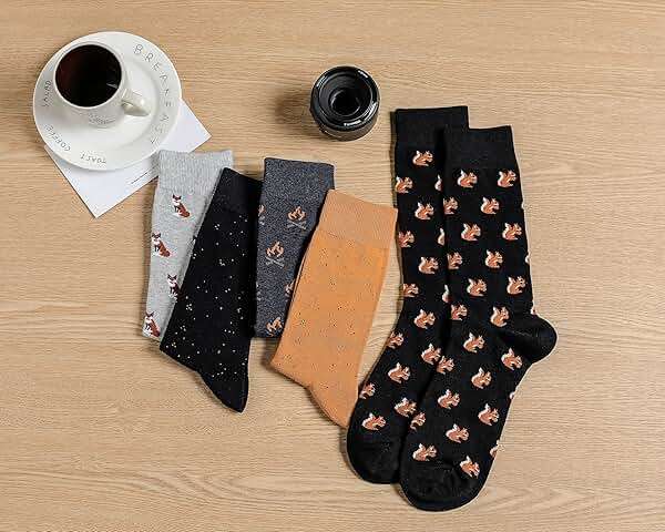 GLENMEARL Mens Dress Socks 10 Pack Funny Combed Cotton Dress Socks for Men - Fun Patterned Colorful Novelty Funny Socks - Image 5