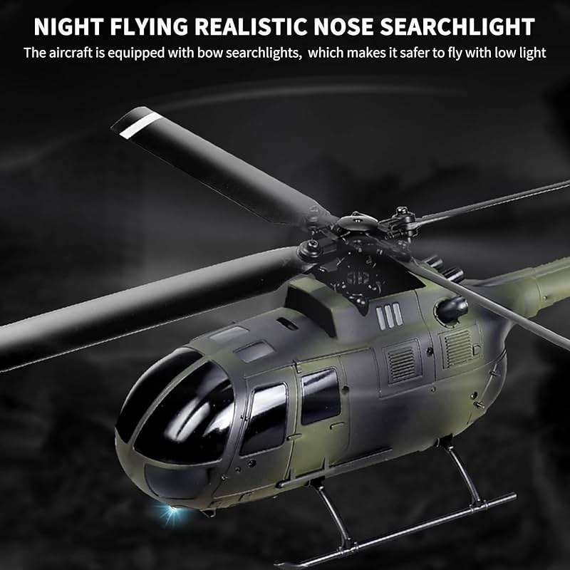 GoolRC C186 Remote Control Helicopter Remote Control Drone Single Propeller Without Ailerons 6-axis Gyro Stabilization Remote Control Airplane Altitude Hold s Adults Gray - Image 5