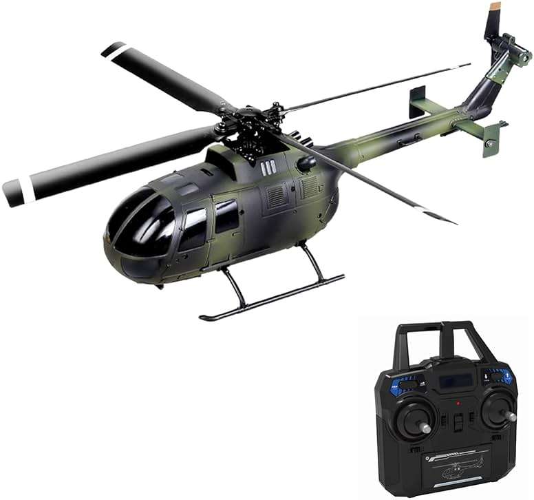 GoolRC C186 Remote Control Helicopter, 4 CH Single Propeller Without Ailerons RC Helicopters with 6-axis Gyro Stabilization, Altitude Hold, RC Airplane Drone Toys for Teen Adults - Image 1