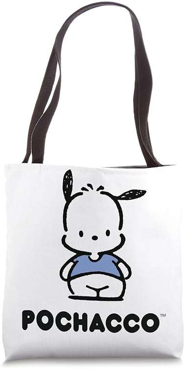 Pochacco Character Front and Back Tote Bag - Image 1