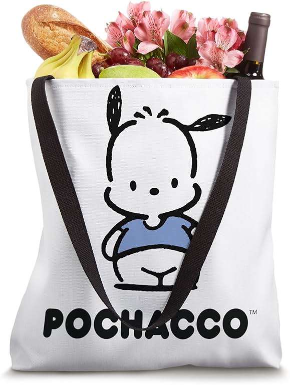 Pochacco Character Front and Back Tote Bag - Image 4