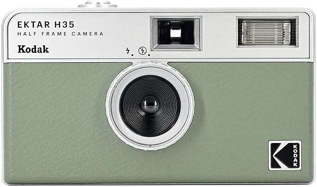 KODAK EKTAR H35 Half Frame Film Camera, 35mm, Reusable, Focus-Free, Lightweight, Easy-to-Use (Sage) (Film & AAA Battery are not Included) - Image 1