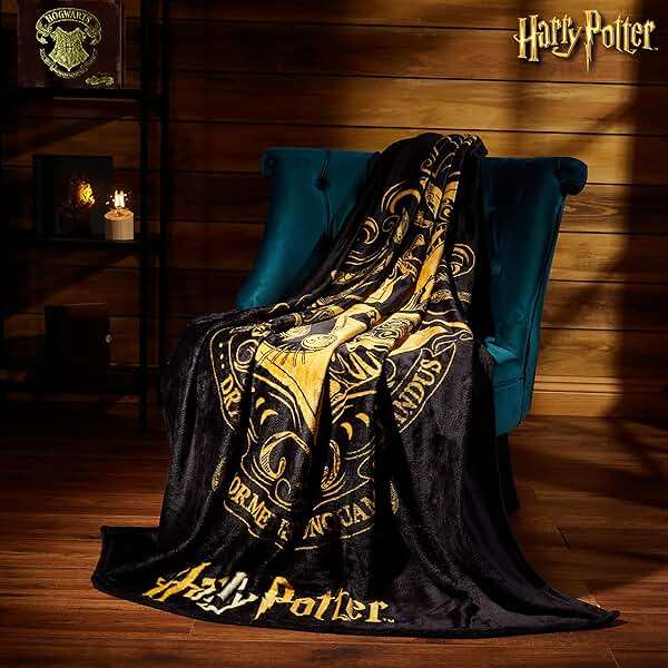 Harry Potter Fleece Throw Blanket Soft Cozy Bed Blanket Hogwarts Bedroom Decor Plush Comforter 59" x 51" for Bedroom Travel Gifts for Kids - Image 2