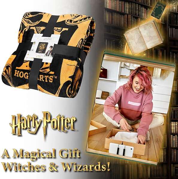 Harry Potter Fleece Throw Blanket Soft Cozy Bed Blanket Hogwarts Bedroom Decor Plush Comforter 59" x 51" for Bedroom Travel Gifts for Kids - Image 4