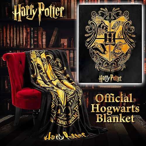 Harry Potter Fleece Throw Blanket Soft Cozy Bed Blanket Hogwarts Bedroom Decor Plush Comforter 59" x 51" for Bedroom Travel Gifts for Kids - Image 5