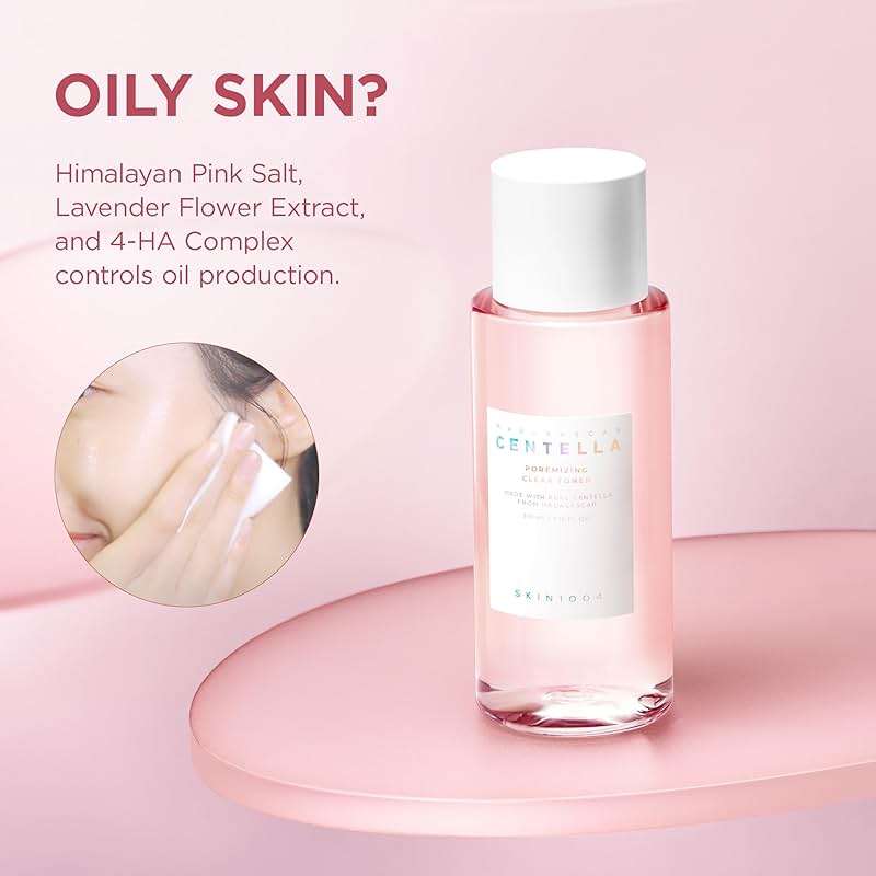 SKIN1004 Poremizing Clear Toner 7.10 fl.oz, 210ml, Korean Face Toner with Himalayan Pink Salt & Madagascar Centella, Facial Toner for Pore Care & Oil Balance, Hydrating Essence, Korean Skin Care - Image 6