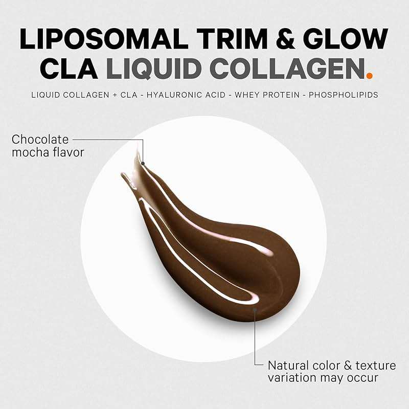 Codeage Liquid Collagen Supplement Chocolate Flavor, Beauty Trim & Glow Liposomal Collagen Peptides, CLA Conjugated Linoleic Acid, Hyaluronic Acid, Vitamin E, Hydrolyzed, Non-GMO, 15.22 fl oz - Image 8