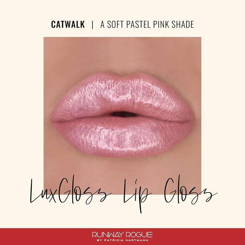 Runway Rogue LuxGloss Lip Gloss, High-Pigment Shimmery Soft Pastel-Pink Lip Gloss, ‘Catwalk’ - Image 2