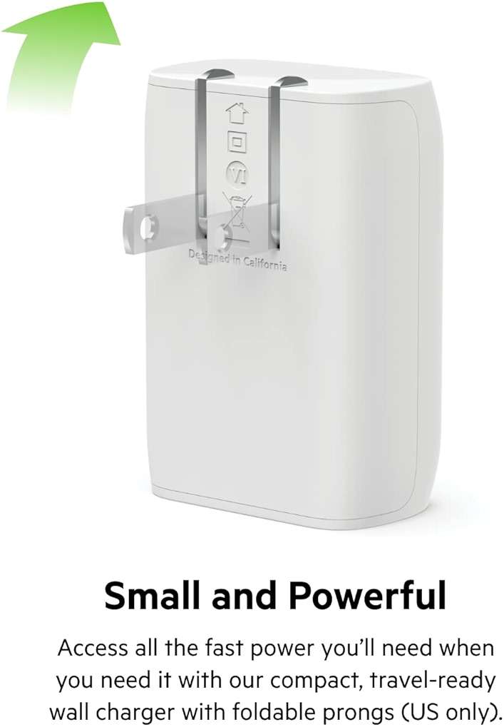 Belkin USB C Charger Block 30W, Fast Charging - iPhone 17, Air, Pro, Pro Max, Samsung Galaxy S25, iPad, AirPods, Apple Watch, Nintendo Switch 2 & More - White - Image 6
