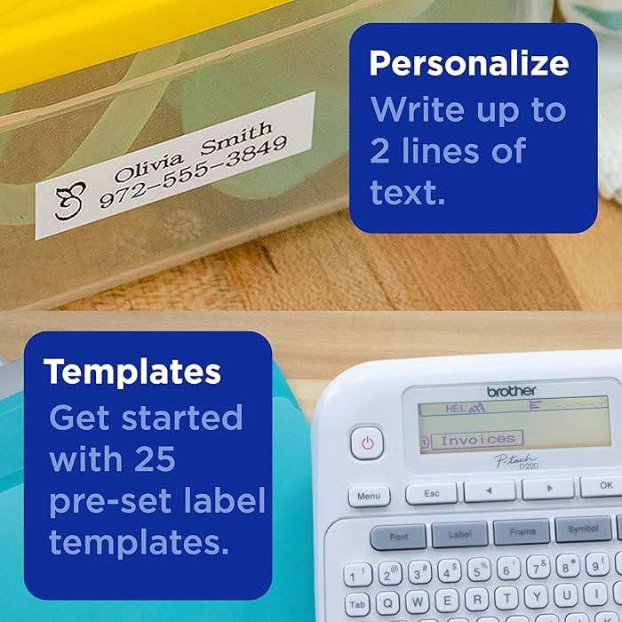Brother P-Touch PTD220 Home/Office Everyday Label Maker | Prints TZe Label Tapes up to ~1/2 inch White - Image 6