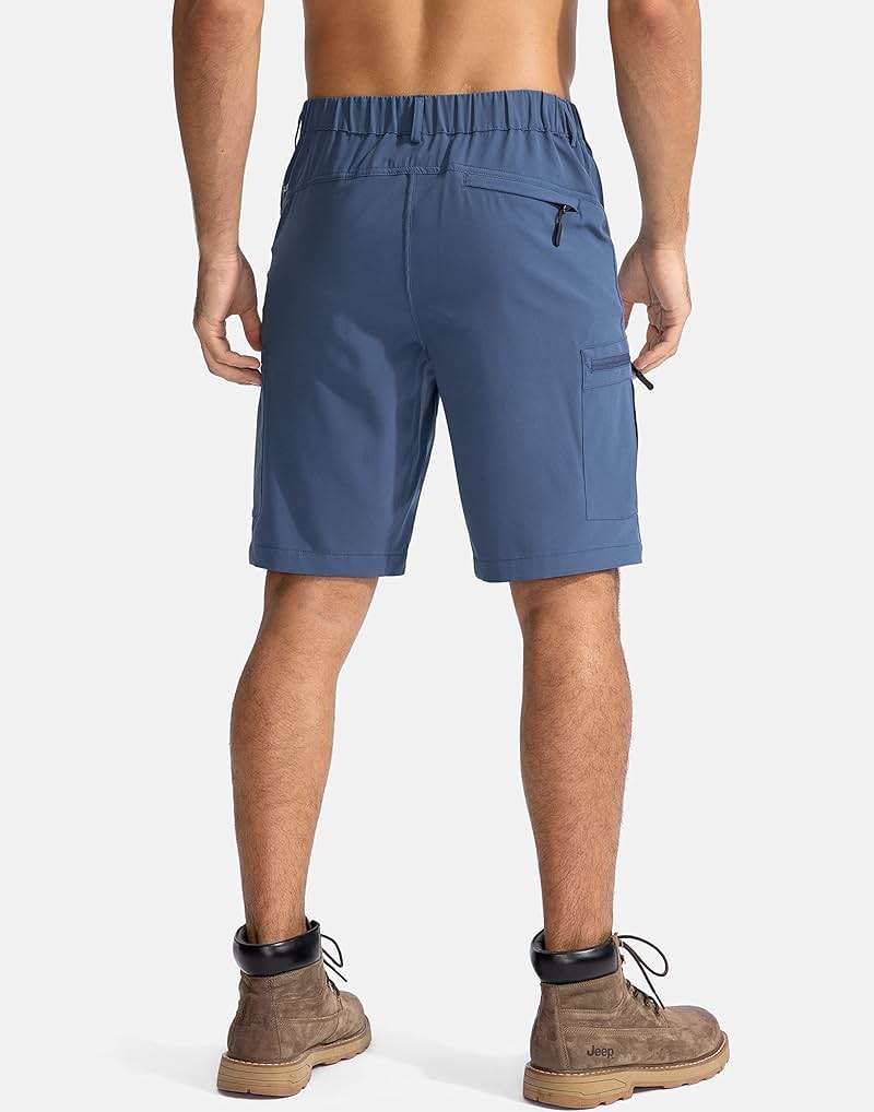Pudolla Men's Hiking Cargo Shorts 9"/7"/11" Lightweight Outdoor Shorts for Men Trip Golf Camping Casual with 5 Zipper Pockets - Image 4