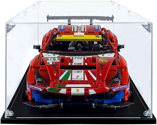 SONGLECTION Acrylic Display Case Compatible for Lego Ferrari 488 GTE “AF Corse #51” #42125, Dustproof Display Case (Case Only) (Lego Sets are NOT Included) - Image 3