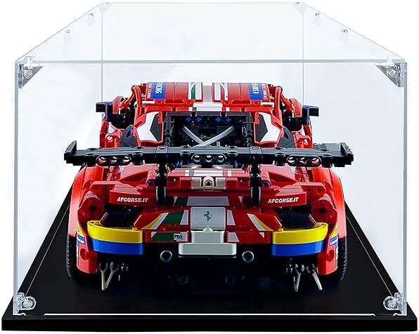 SONGLECTION Acrylic Display Case Compatible for Lego Ferrari 488 GTE “AF Corse #51” #42125, Dustproof Display Case (Case Only) (Lego Sets are NOT Included) - Image 4