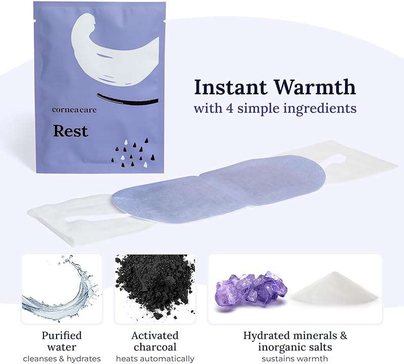 CorneaCare Rest: Self Heating Warm Compress for Dry Eyes | Heated Eye Mask for Fast Relief | Steam Mask for Stye Treatment | No Microwave or Washcloth Needed | Travel Ready Warm Compress | 30 Count - Image 8
