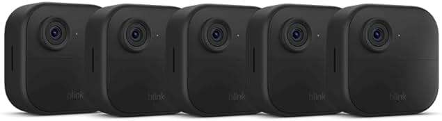 Blink Outdoor 4 – Wireless smart security camera, two-year battery, 1080p HD day and infrared night live view, two-way talk – 5 camera system - Image 1