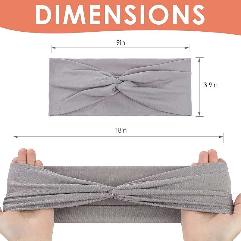 Panleding 12 Pcs Stretchy Headbands for Women, Absorbed Sport Headband Soft Twist Knotted Headbands for Daily Life Yoga Workout - Image 3