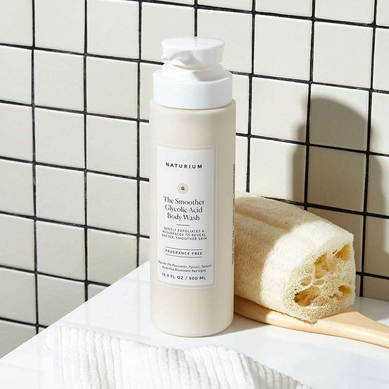 Naturium The Smoother Glycolic Acid Exfoliating Body Wash, Soft & Smoothing Cleanser, 16.9 oz - Image 3