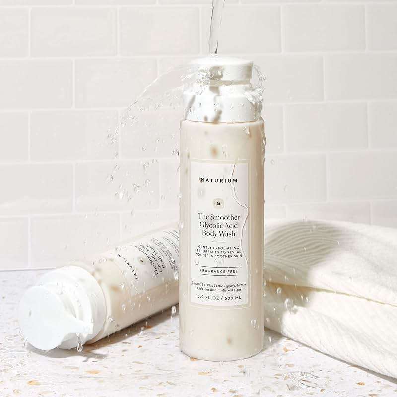 Naturium The Smoother Glycolic Acid Exfoliating Body Wash, Soft & Smoothing Cleanser, 16.9 oz - Image 5