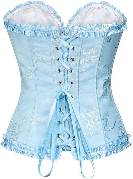YUNAR Women's Halloween Victorian Floral Lace Bustier Overbust Corset tops for women Plus Size - Image 2