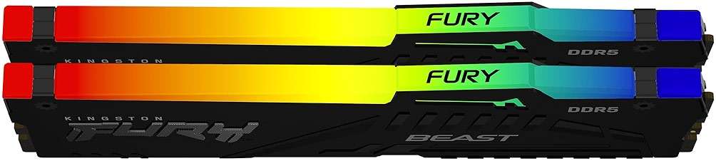 Kingston FURY Beast RGB 16GB 5200MT/s DDR5 CL40 DIMM Desktop Memory (Kit of 2) | Intel XMP 3.0 | Infrared Sync Technology | Overclocking Stability | KF552C40BBAK2-16 - Image 3
