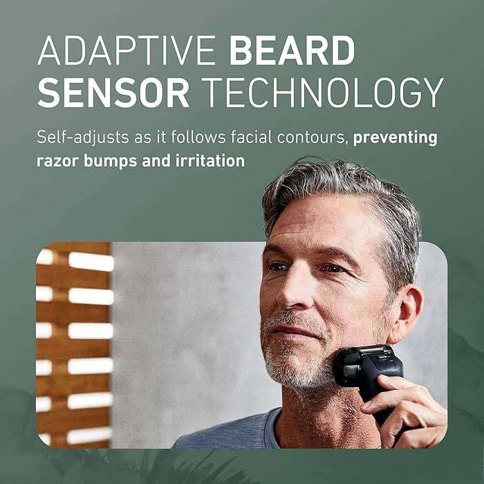 Panasonic ARC6 Electric Razor for Men Face, Wet & Dry Foil Shavers for Men, Pop-Up Trimmer, Ultra-Fast 6-Blade, Smart Shave Sensor, 22D Flexible Pivoting Head - ES-LS8A-K (Black) - Image 6