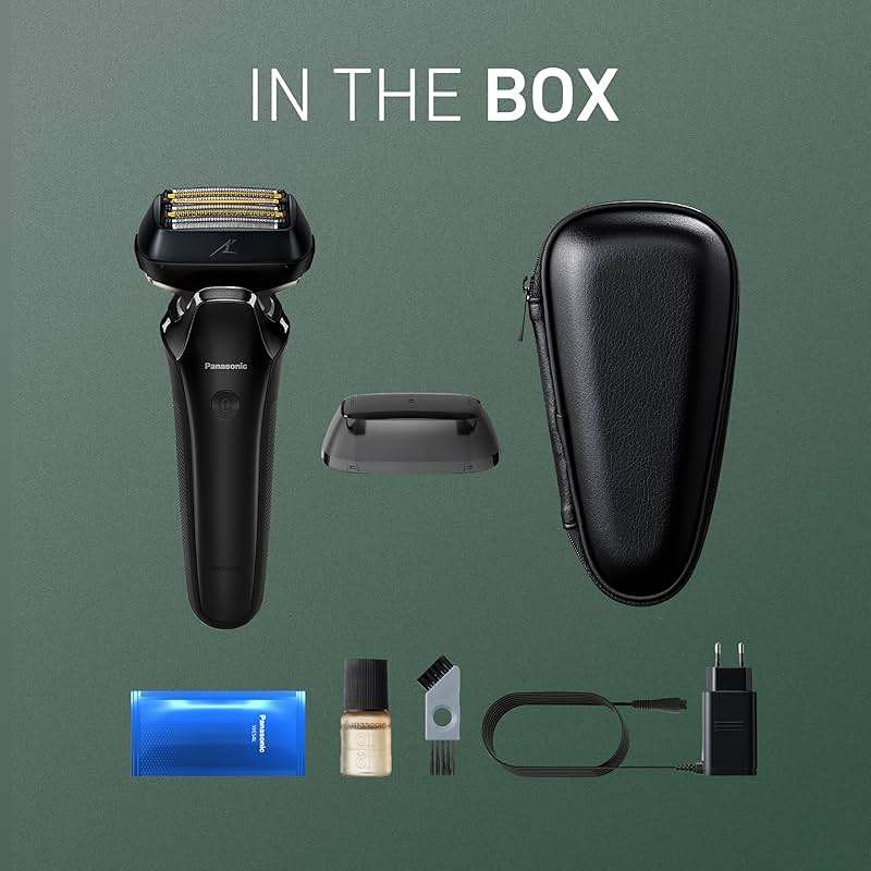 Panasonic ARC6 Electric Razor for Men Face, Wet & Dry Foil Shavers for Men, Pop-Up Trimmer, Ultra-Fast 6-Blade, Smart Shave Sensor, 22D Flexible Pivoting Head - ES-LS8A-K (Black) - Image 10